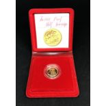 Royal Mint, 1980 proof half sovereign with certificate, cased.