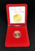 Royal Mint, 1980 proof half sovereign with certificate, cased.