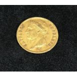 France. Napoleon I (1804-1814) gold 20 francs 1809, laureate head left.