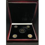London Mint, uncirculated four gold Trafalgar commemorative coins, approx 17.5gms and a Queen