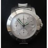 Baum and Mercier, a gents stainless steel wristwatch automatic chronometer, chronograph, 200