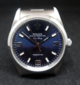 Rolex, a gents stainless steel Air King wristwatch, Model No.14000, Case No.E718855, with booklet,