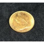 Victoria, 1898 gold sovereign 'M'.