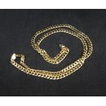 An 18ct gold curb link necklace, approx 52gms, together with a copy of a detailed insurance
