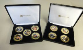 Heirloom coin collection, two cased sets, limited edition, Princess Diana and Life and Times of