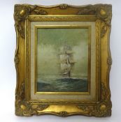 Ritter, oil on board, 'Homeward Bound', 25cm x 20cm in a gilt swept frame.