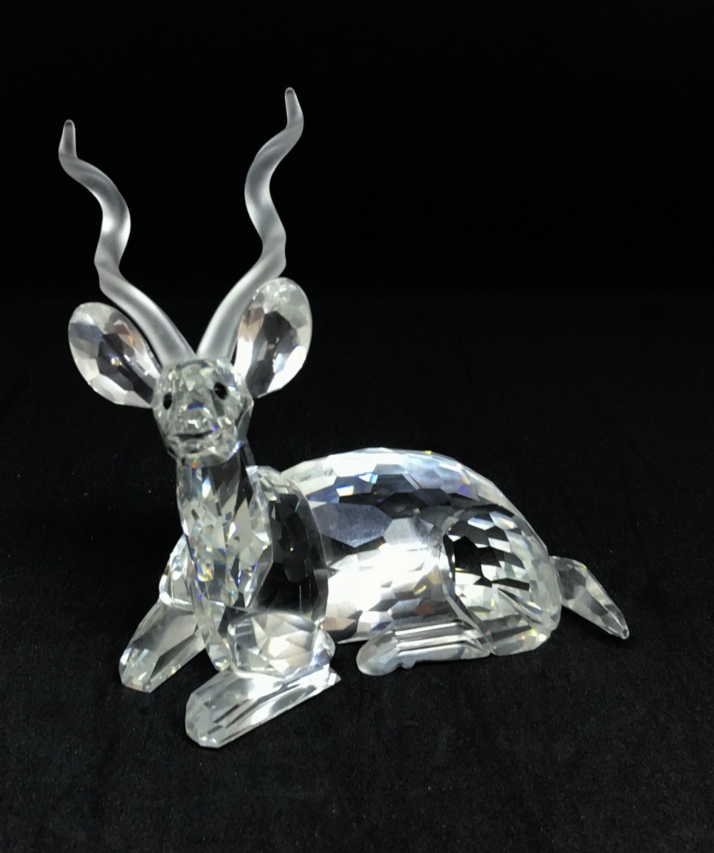 Swarovski Crystal Glass, SCS Annual Edition 1994, 'Inspiration Africa, The Kudu', boxed.