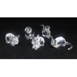 Swarovski Crystal Glass, Zodiac Dog 622843, Zodiac Monkey 289901, Zodiac Pig, Zodiac Rabbit and