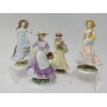 Royal Worcester, set of four modern figures, 'Four Seasons', limited editions with certificates (