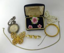 A collection of various costume jewellery.