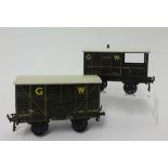 Two Bassett-Lowke gauge 0 1930's GWR vans, No.1372/0 GWR 20-ton goods brake van, these were all