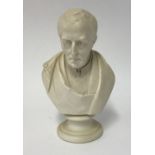 A white porcelain bust impressed 'Josh Pitts.SC, London, 1852', height 23cm.