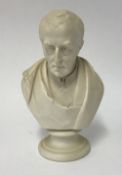 A white porcelain bust impressed 'Josh Pitts.SC, London, 1852', height 23cm.