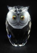 Swarovski Crystal Glass, Large Owl, 010125