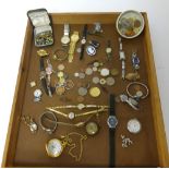 A collection of various general watches, costume jewellery, etc.