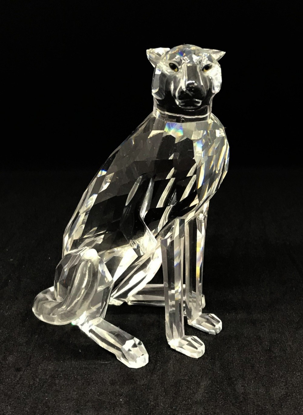 Swarovski Crystal Glass, Cheetah, boxed.