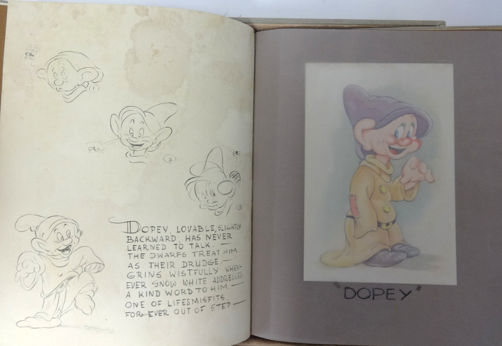 Walt Disney Sketch Book by Collins and Sons, together with outer case and a Disney watercolour. - Image 3 of 3