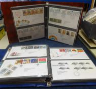 Royal Mail collection of First Day covers in nine albums together with two Malvern cover albums
