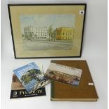 A 1950's watercolour, not signed, 'The Royal Insurance Building, Royal Parade, Plymouth', together