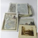 A collection of over 180 prints of old maps.