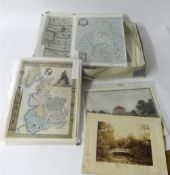 A collection of over 180 prints of old maps.