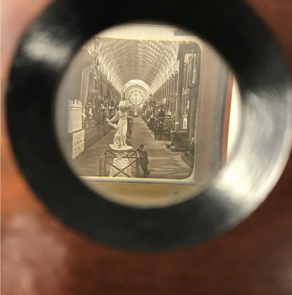 A Victorian mahogany Graphoscope viewer with plaque 'Rowsells, Picolo, Graphoscope', length 35cm, - Image 3 of 8