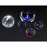 Swarovski Crystal Glass, Paperweight, 30mm Vitrail Medium, Paperweight, 30mm Vitrail Blue,