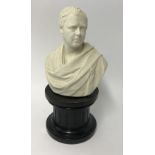 A 19th Century Copeland Art Union Parian bust of Sir Walter Scott, impressed marks, 'Crystal