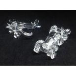 Swarovski Crystal Glass, Aeroplane 152111 and Automobile 151753 (2)