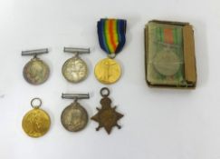 Great War medals including a pair awarded to Lieut.J.C.Pethick, a pair awarded to Lieut.A.L.