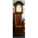 A 19th Century long cased clock with painted dial inscribed Garland, Plymouth, eight day movement