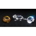 Swarovski Crystal Glass, Chameleon with crystal chaton 291134 and Small Chaton 698977 (2)