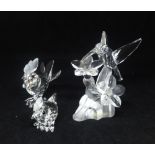 Swarovski Crystal Glass, Hen 247759, Mini Hen 014492 and Hummingbird 66184 (3)