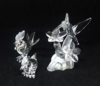 Swarovski Crystal Glass, Hen 247759, Mini Hen 014492 and Hummingbird 66184 (3)