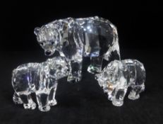 Swarovski Crystal Glass, Brother Bear 866407, Mother Bear 866263 and Sister Bear 866308 (3)