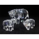 Swarovski Crystal Glass, Brother Bear 866407, Mother Bear 866263 and Sister Bear 866308 (3)