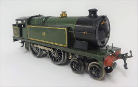 Hornby, gauge 0 1930's GWR clockwork 4-4-2 tank locomotive GW No.2221 (1936-41) with GWR button