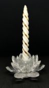 Swarovski Crystal Glass, flower candle holder, boxed.
