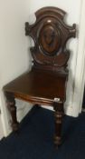 A pair of small gypsy style tables with faux bamboo legs together with a Victorian mahogany hall