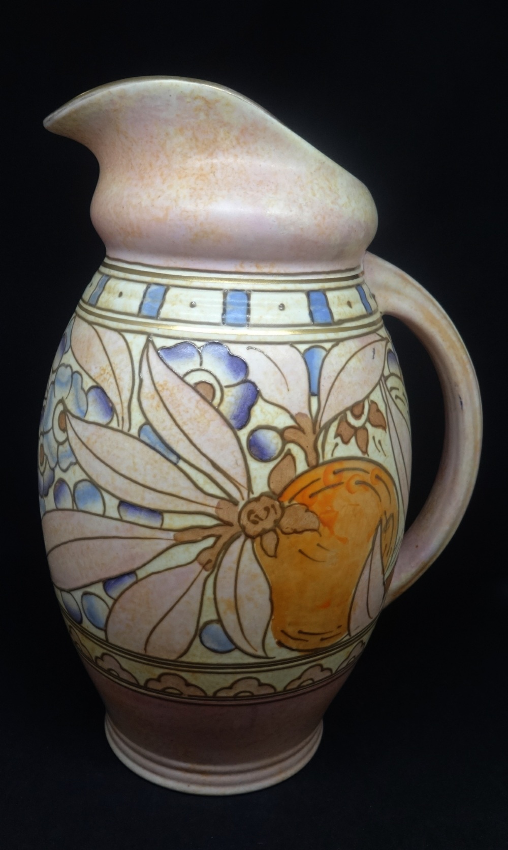 Charlotte Rhead, an art pottery jug, height 24cm.