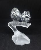 Swarovski Crystal Glass, Annual Edition 1987 'The Lovebirds' 013560 (no box)