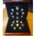 A London Mint coin set, 'The Changing Face of Britain's Coinage QEII', in fitted box.