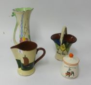 Various items including Devon Pottery, porcelain cups and saucers, after Louis Wain collection of
