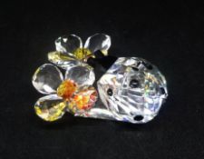 Swarovski Crystal Glass, 'Ladybird On Flower', 842804