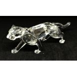 Swarovski Crystal Glass, Lioness, boxed.