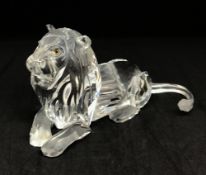 Swarovski Crystal Glass, SCS Annual Edition 1995, 'Inspiration Africa, The Lion', boxed.