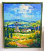 Jean Claude Picard (b1943), oil on canvas, 'Landscape' signed, 60cm x 50cm.