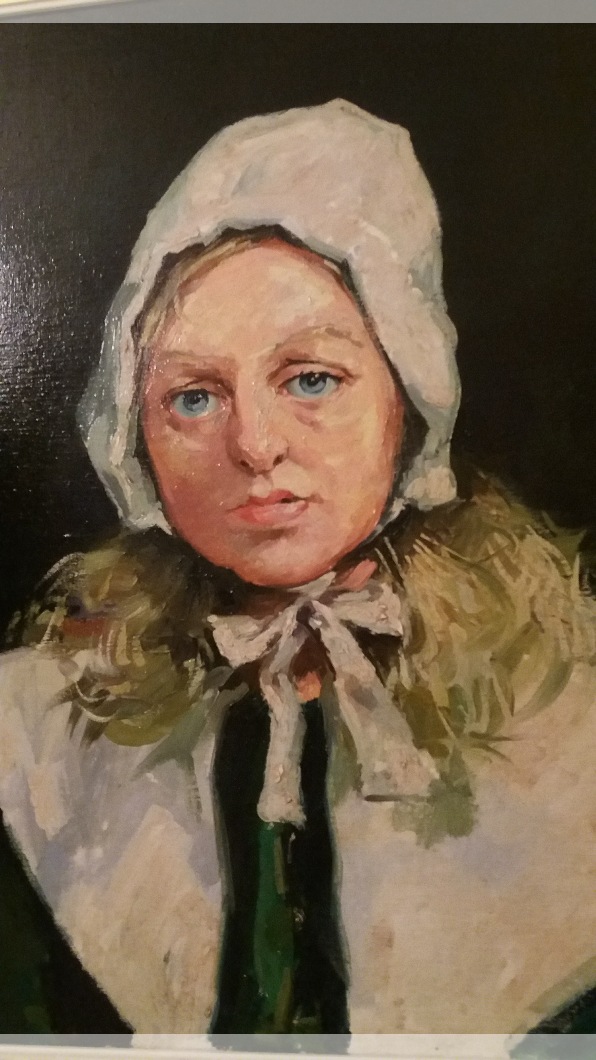 Robert Lenkiewicz (1941-2002) early signed original work, oil, 'Portrait of Anita', painted on