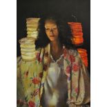 Robert Lenkiewicz (1941-2002) signed limited edition print 'Anna with Paper Lanterns' print, No.