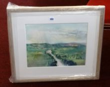 Chris Deakin (1946-2007) watercolour 'Dordogne Landscape', signed, 32cm x 42cm,